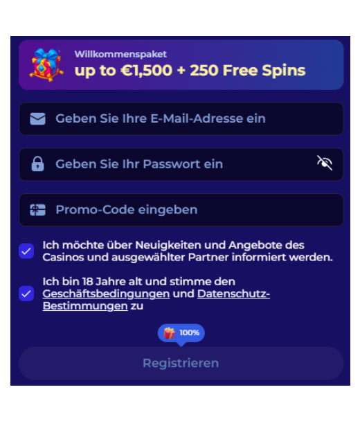 Morospin Registrierung